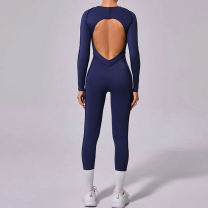 Hearuisavy 2025 New Style Workout Jumpsuit Gym Yoga Clothes Sportswear Women Short Sports Jumpsuit Long Sleeves Fitness Overalls