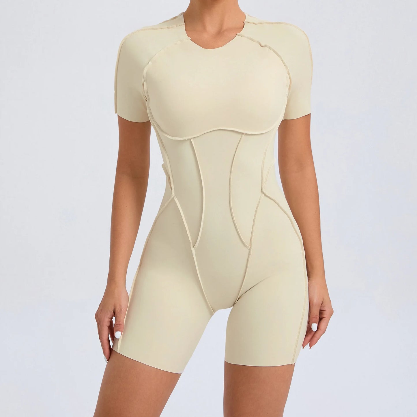 Hearuisavy 2025 New Style Workout Jumpsuit Gym Yoga Clothes Sportswear Women Short Sports Jumpsuit Long Sleeves Fitness Overalls