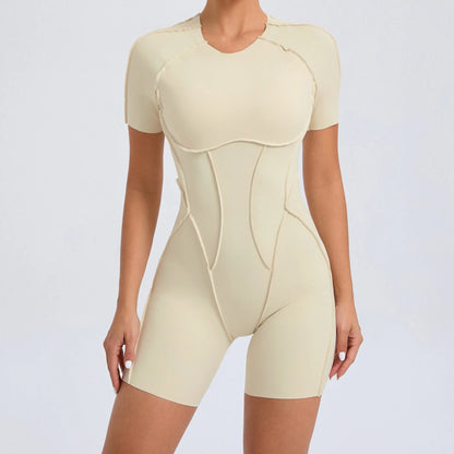 Hearuisavy 2025 New Style Workout Jumpsuit Gym Yoga Clothes Sportswear Women Short Sports Jumpsuit Long Sleeves Fitness Overalls