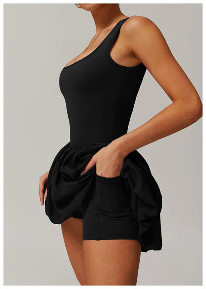 Women's Gym Jumpsuit Yoga Fitness Suit Shorts Sets Sexy Tennis Skirts Sports Tracksuit Yoga Clothing Female Workout Sportswear