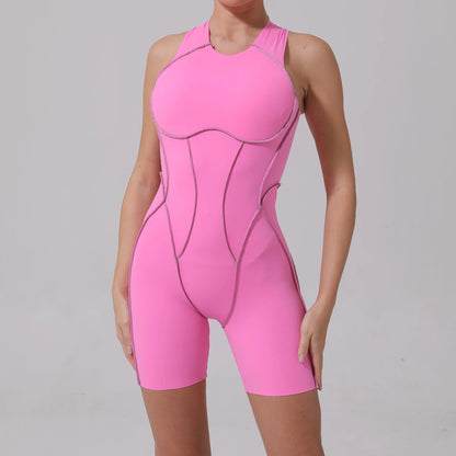 Hearuisavy 2025 New Style Workout Jumpsuit Gym Yoga Clothes Sportswear Women Short Sports Jumpsuit Long Sleeves Fitness Overalls