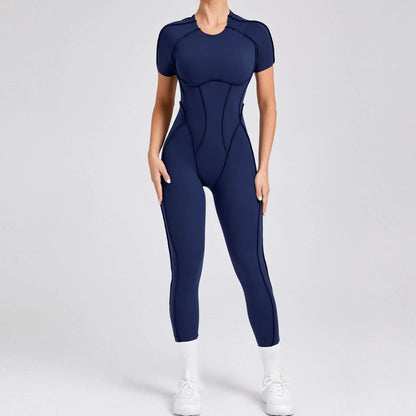 Hearuisavy 2025 New Style Workout Jumpsuit Gym Yoga Clothes Sportswear Women Short Sports Jumpsuit Long Sleeves Fitness Overalls