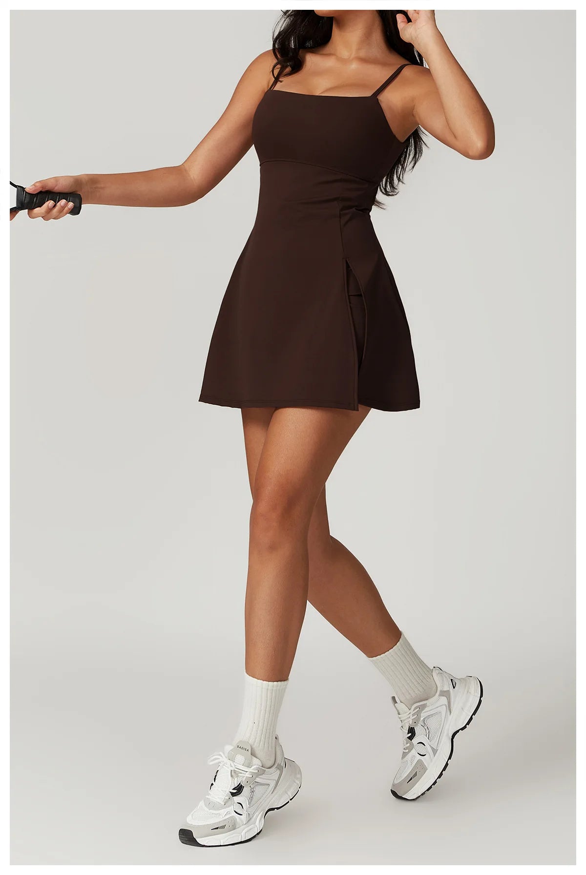 Women's Sports Beautiful Back Dress Removable Chest Cushion Breathable Outdoor Yoga Tennis Skirt Sexy Woman Yoga Sport Clothes