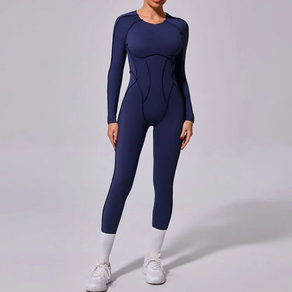 Hearuisavy 2025 New Style Workout Jumpsuit Gym Yoga Clothes Sportswear Women Short Sports Jumpsuit Long Sleeves Fitness Overalls