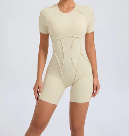 Hearuisavy 2025 New Style Workout Jumpsuit Gym Yoga Clothes Sportswear Women Short Sports Jumpsuit Long Sleeves Fitness Overalls