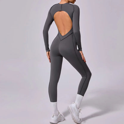 Hearuisavy 2025 New Style Workout Jumpsuit Gym Yoga Clothes Sportswear Women Short Sports Jumpsuit Long Sleeves Fitness Overalls