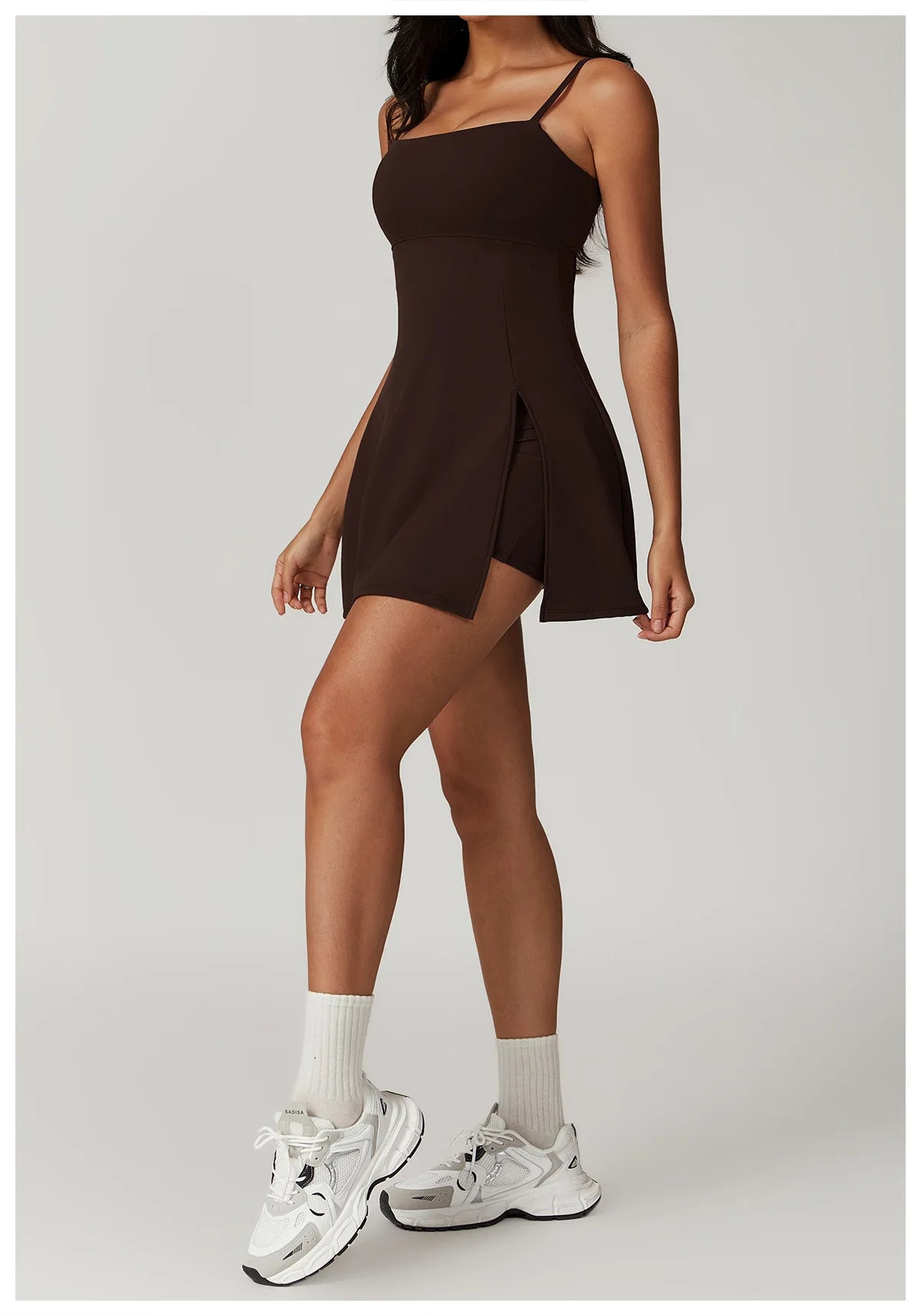 Women's Sports Beautiful Back Dress Removable Chest Cushion Breathable Outdoor Yoga Tennis Skirt Sexy Woman Yoga Sport Clothes