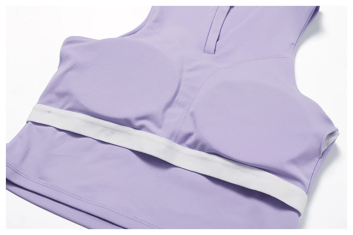 Summer Outdoor Leisure T-shirt Yoga Set 2PCS Women Gym Clothes Running Sports Fitness Set Breathable Yoga Nude Tennis Clothes