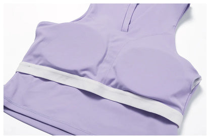 Summer Outdoor Leisure T-shirt Yoga Set 2PCS Women Gym Clothes Running Sports Fitness Set Breathable Yoga Nude Tennis Clothes