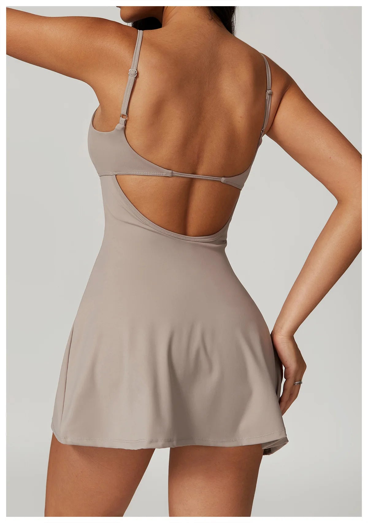Women's Sports Beautiful Back Dress Removable Chest Cushion Breathable Outdoor Yoga Tennis Skirt Sexy Woman Yoga Sport Clothes